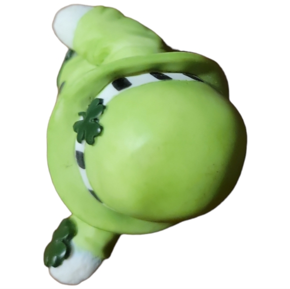 Vtg 98 Sarah's Attic SNOWONDERS Figurine March LUCKY 6402 St. Patrick’s Snowman - Picture 5 of 6